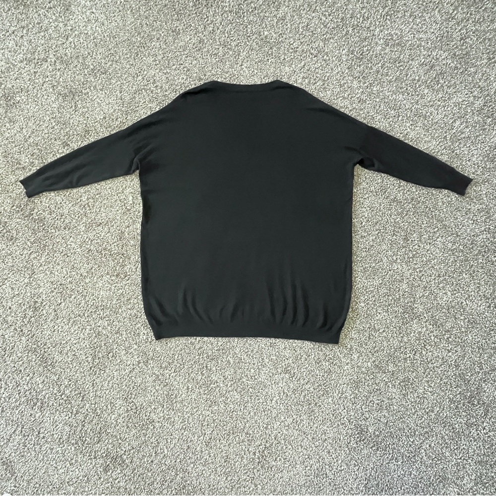 Lulu's Classic Black Knit Sweater Dress Size M/L - Picture 5 of 10